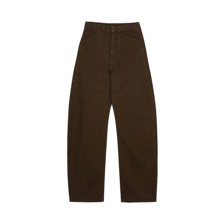 Lemaire High-Waist Curved Pants Women’s Classic Trousers Brown