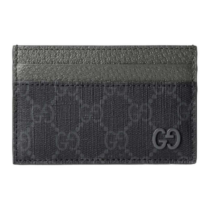 GUCCI GG Supreme Coated Canvas Card Holder Black