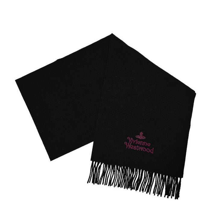Vivienne Westwood Wool Scarf Black Unisex