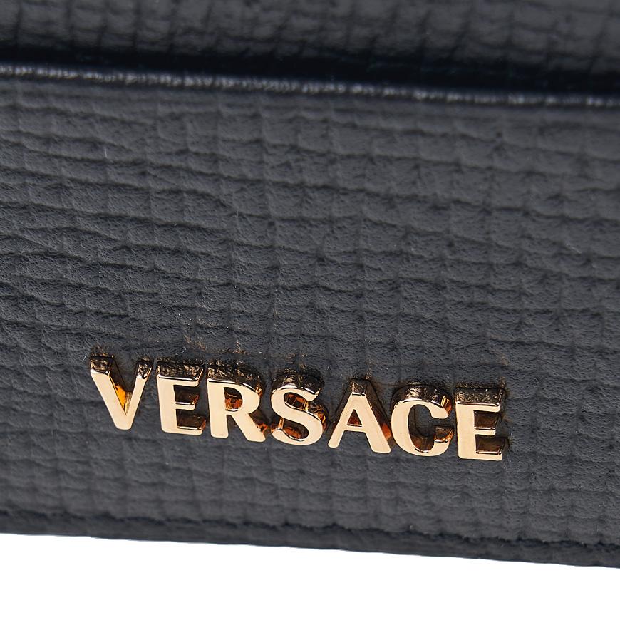 Versace Unisex Leather Mizza Card Holder Wallet DPN2467 1A13695 1B00V