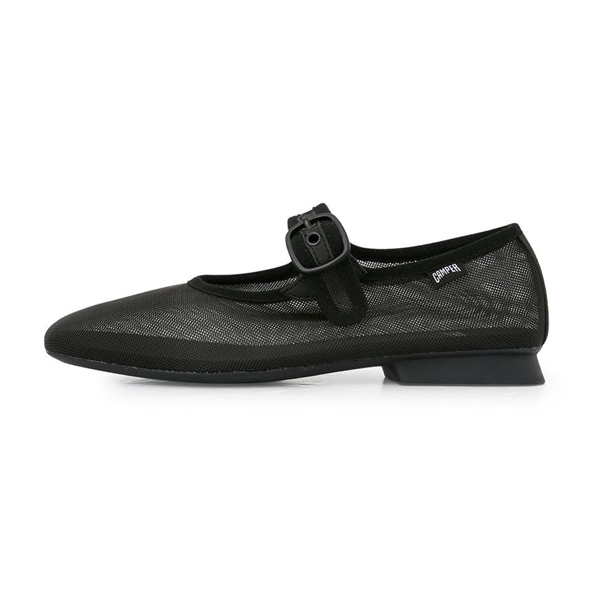Camper Kaši Maiera Women’s Leather Flat Shoes Black