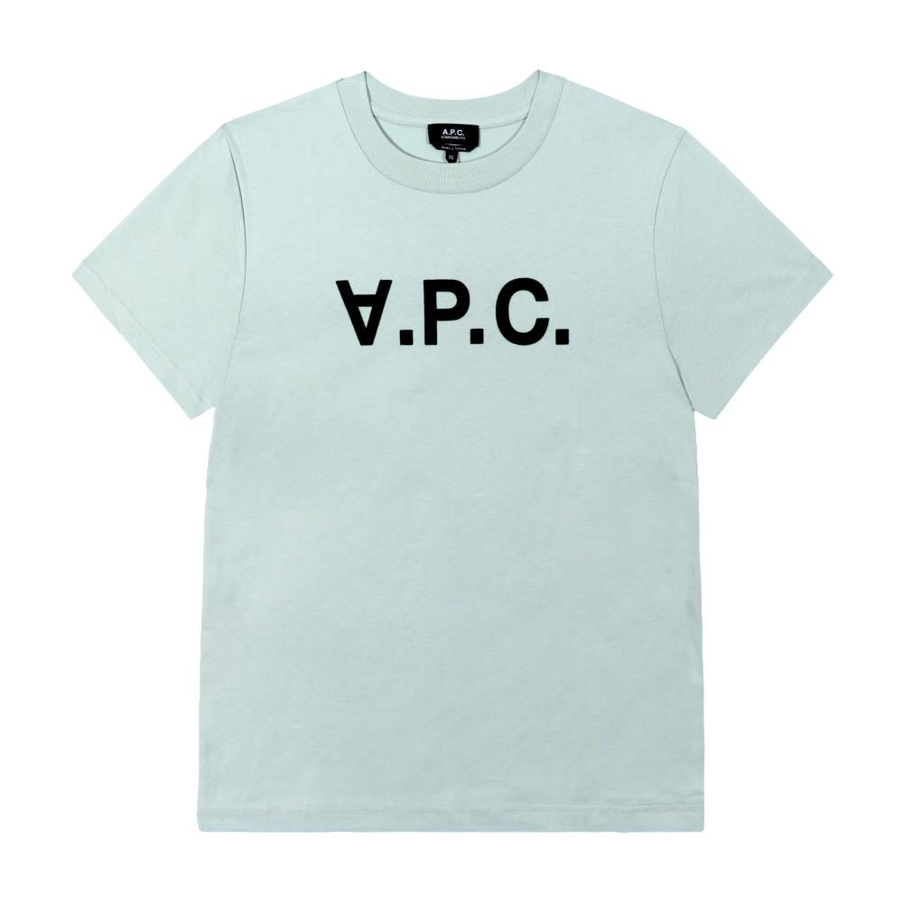 A.P.C. VERT DEAUVERT FONCE VPC Velvet Logo S M26384 KLL VERT DEAU VERT FONCE VPC