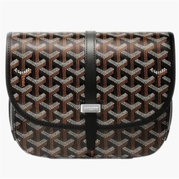 GOYARD Belvedere PM Crossbody Bag Black Leather BELVE3PMLTY01CG01P