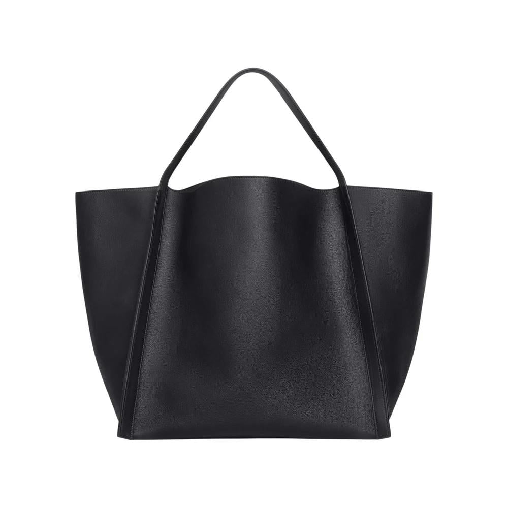 CELINE Medium Cube Tote Bag Black Leather Shoulder Bag