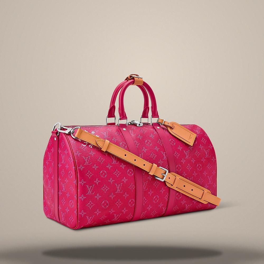 Louis Vuitton Rose Poudré Pink Keepall Bandoulière 45 Crossbody Bag M26868