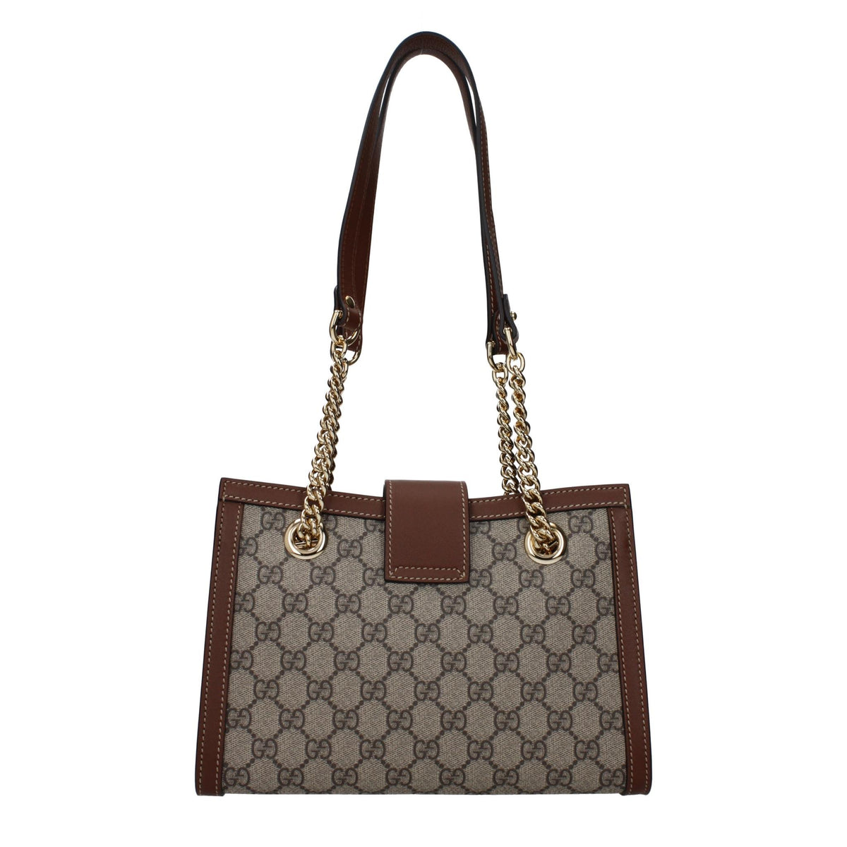 GUCCI Canvas Web Stripe Brown Shoulder Bag