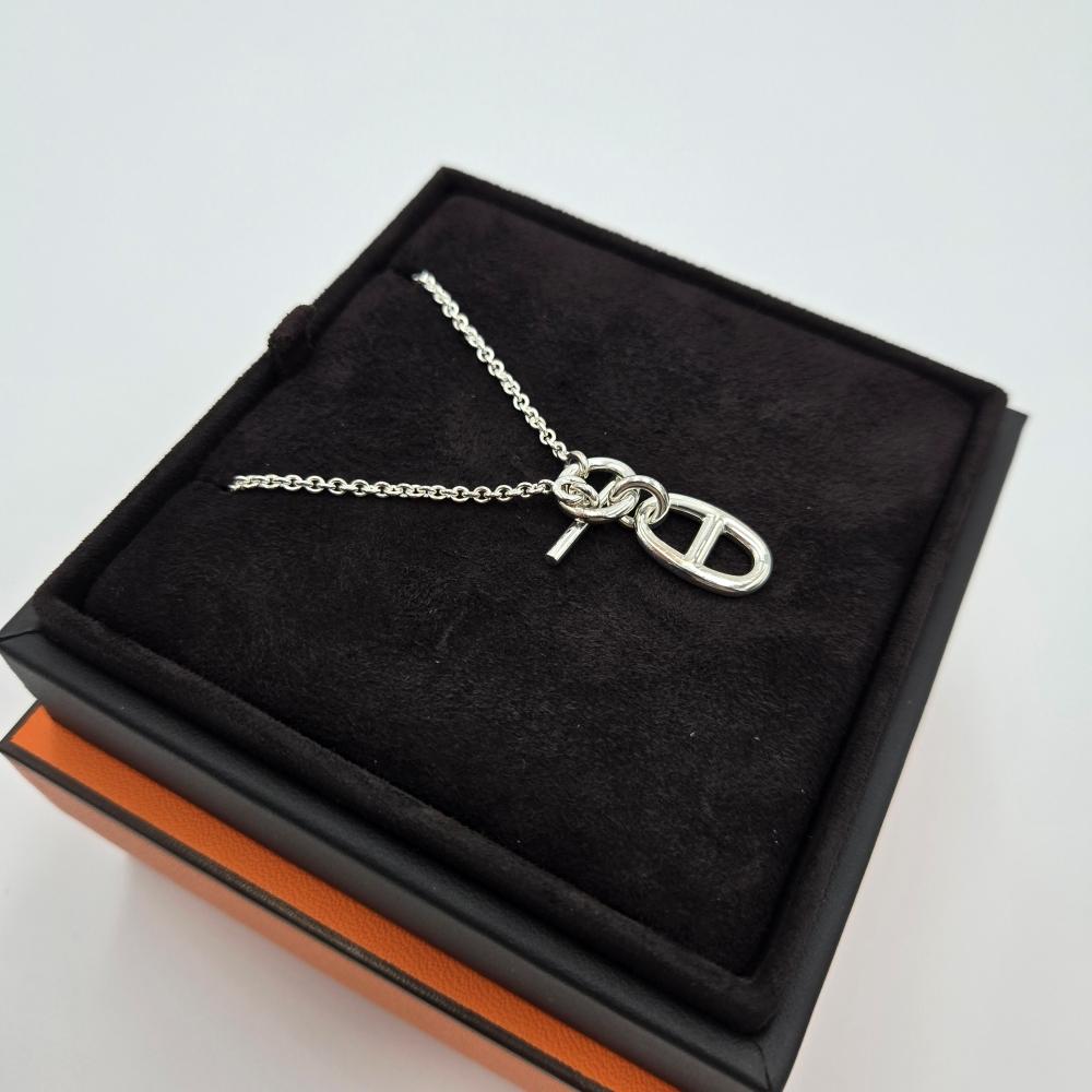 HERMES Chaine d’Ancre Silver Pendant Necklace H104141B00