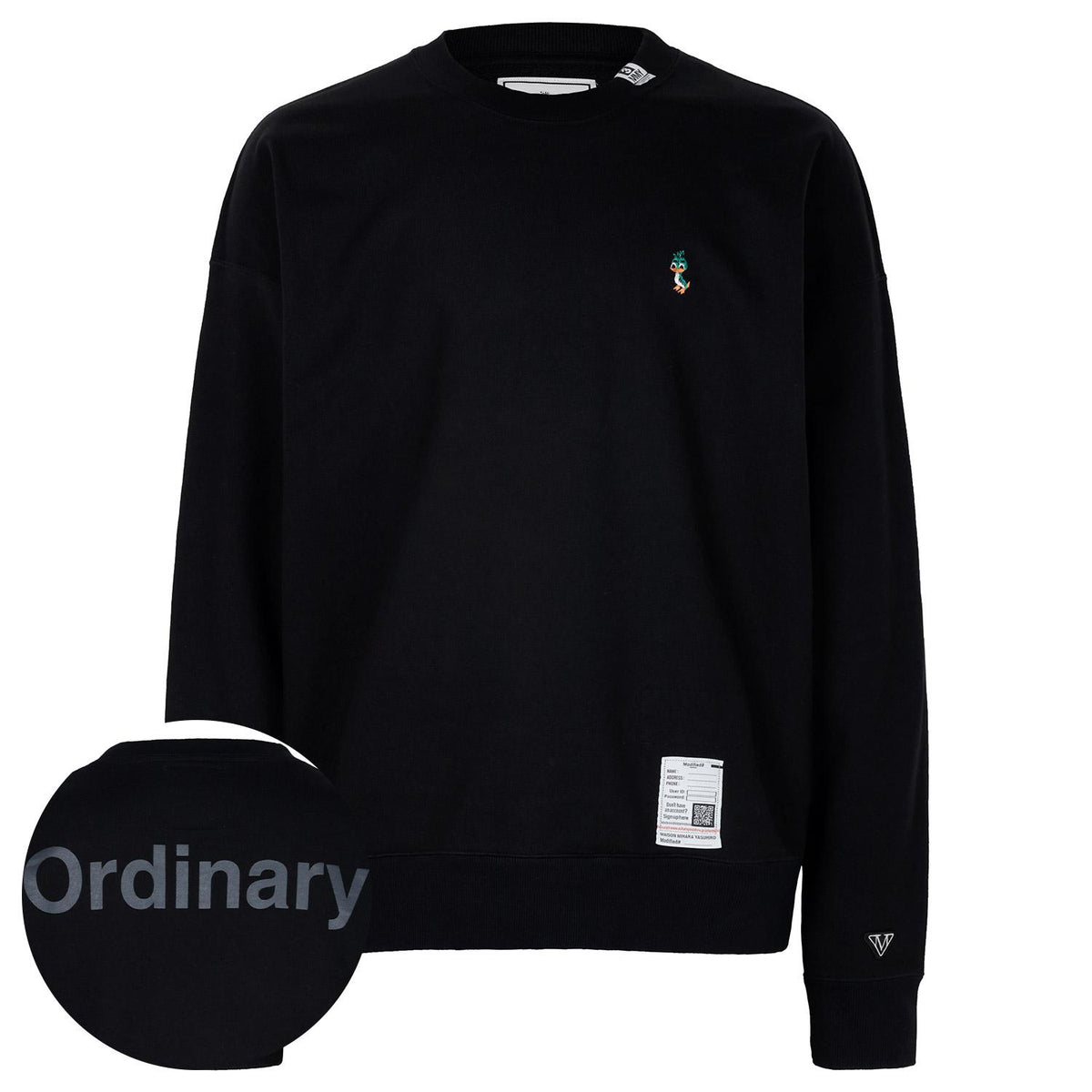 Maison Mihara Yasuhiro Black Leon Embroidered Sweatshirt Unisex J16PO792 BLACK