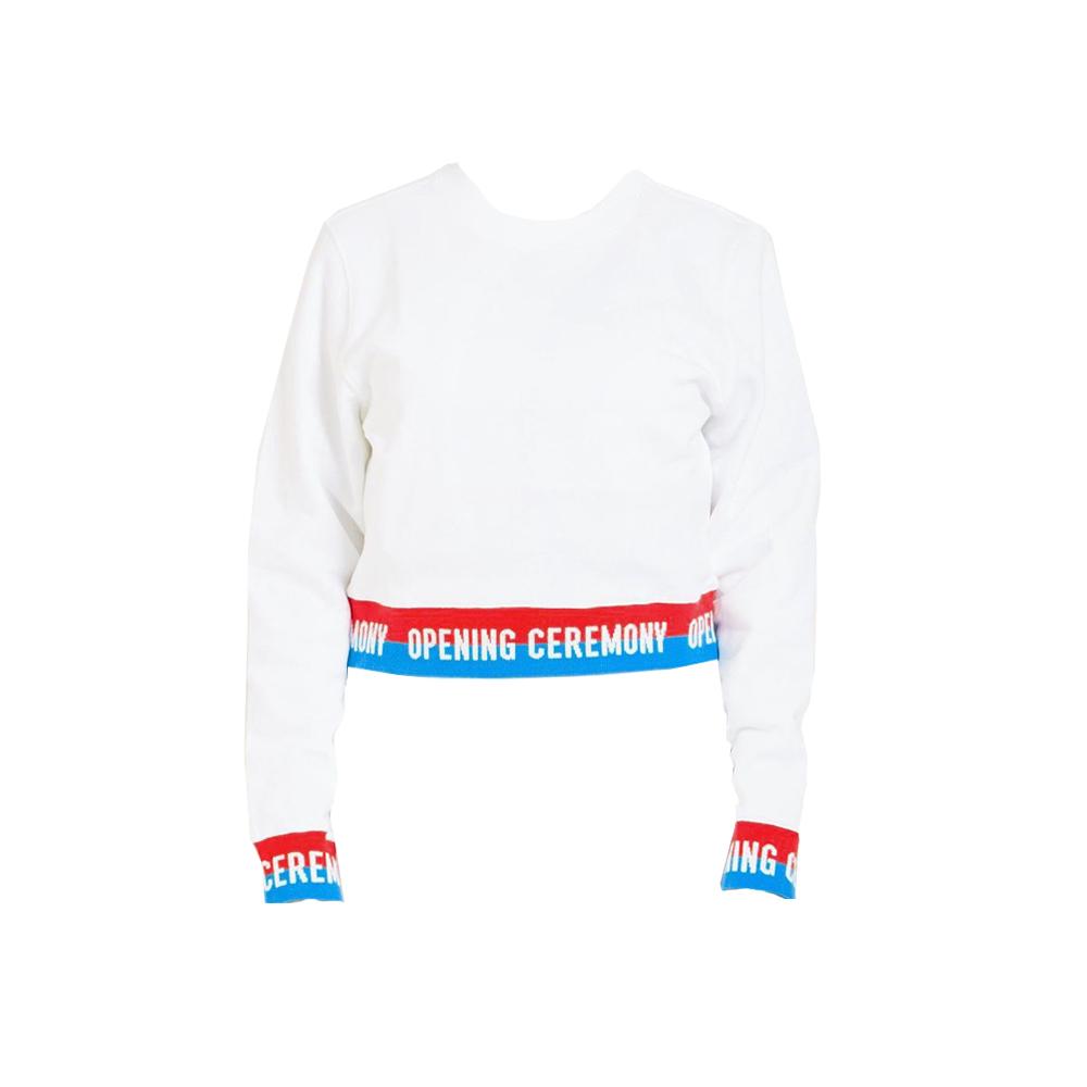 Opening Ceremony Logo Crop Sweatshirt White W17TDG12059 1100