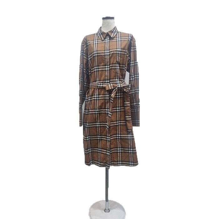 BURBERRY Ivery Check Belted Shirt Dress Set