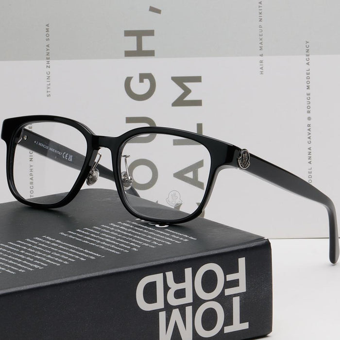 Moncler Asian Fit Square Acetate Eyeglass Frames Unisex ML5200D 001