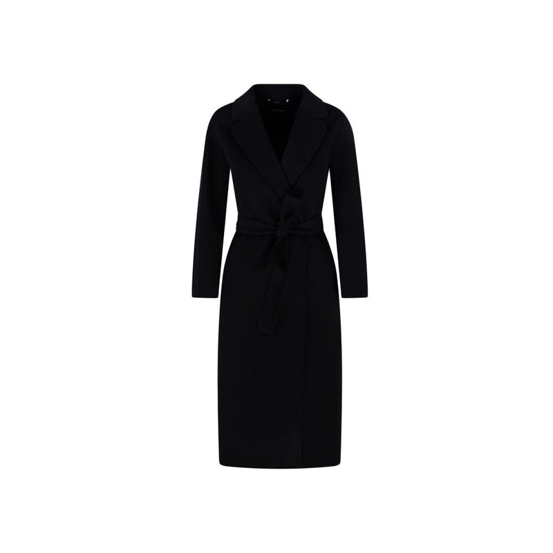 Max Mara ESTURIA Long Wool Coat Black 2390160539 013