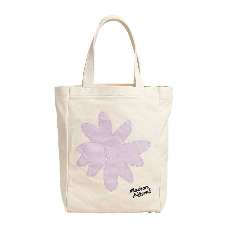 Maison Kitsune Daisy Flower Canvas Tote Bag White OW05126 WB0031 0145
