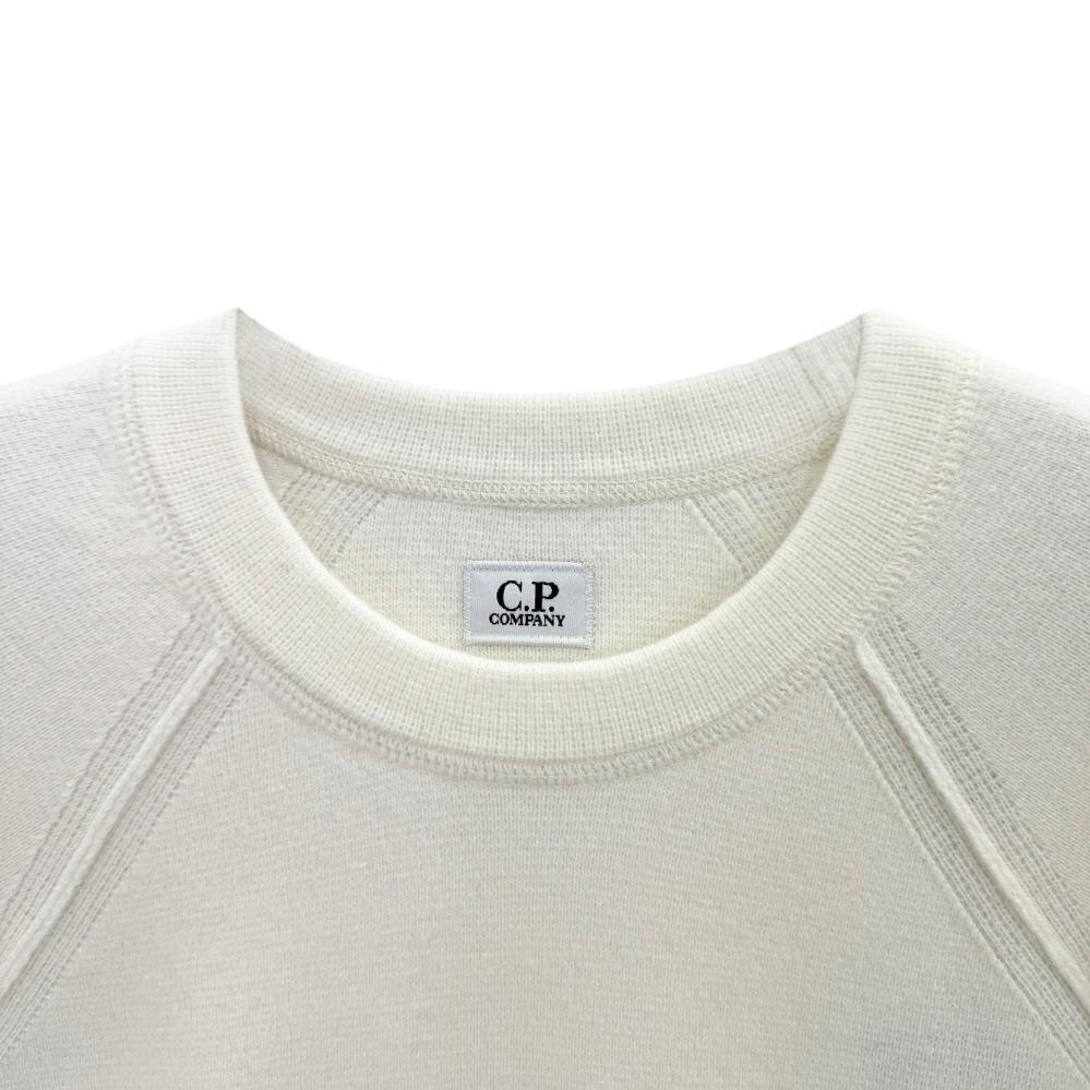 CP Company Lens Patch Lambswool Crewneck Knit Sweater for Men