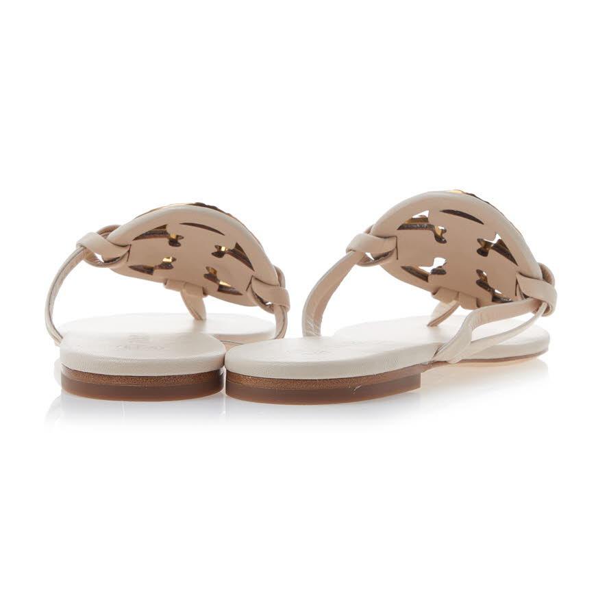 Tory Burch Jeweled Miller Sandals Women’s Tan Leather