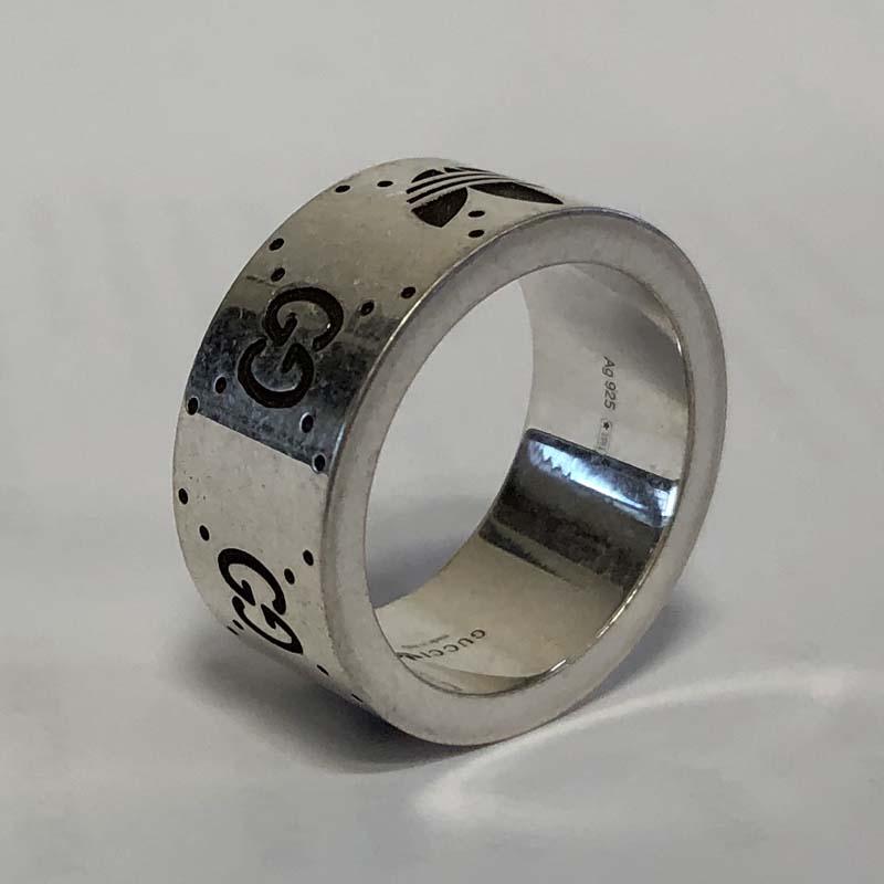 GUCCI adidas Collaboration Sterling Silver 925 Unisex Ring 702764 702766 702768