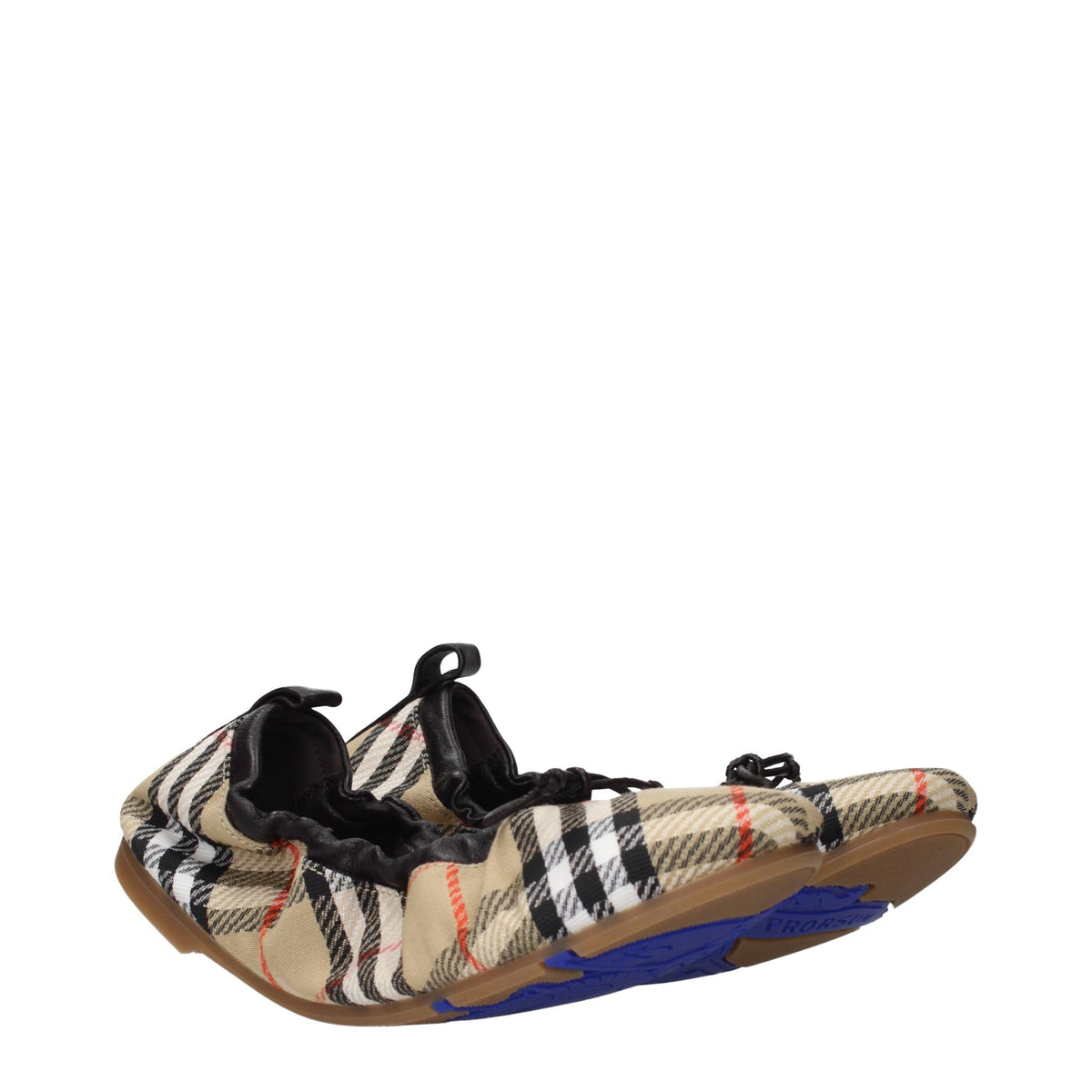 BURBERRY Leather Flat Shoes Women’s Classic Ballet Flats Black