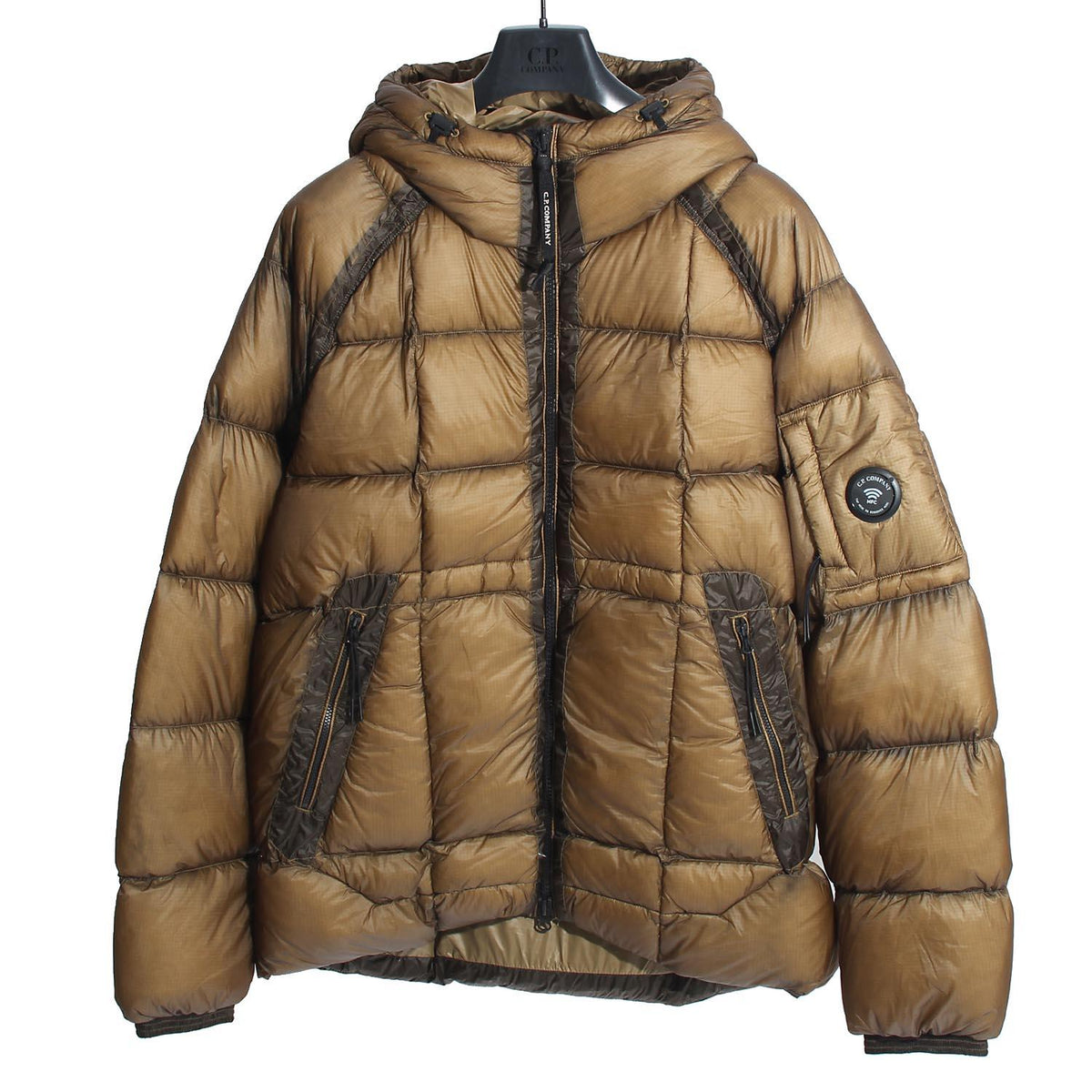 CP Company DD Shell Hooded Down Puffer Jacket Beige Men