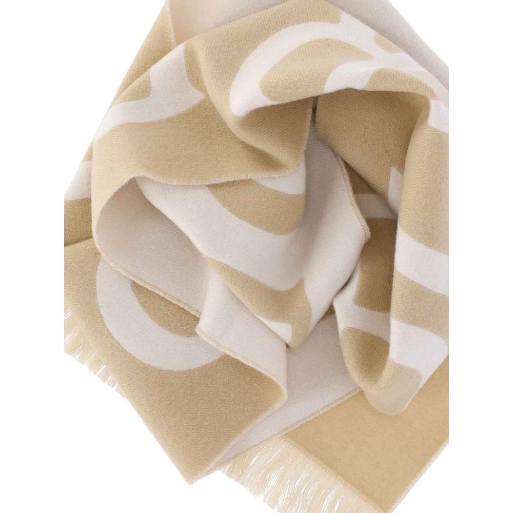 BURBERRY Logo Wool Scarf Unisex