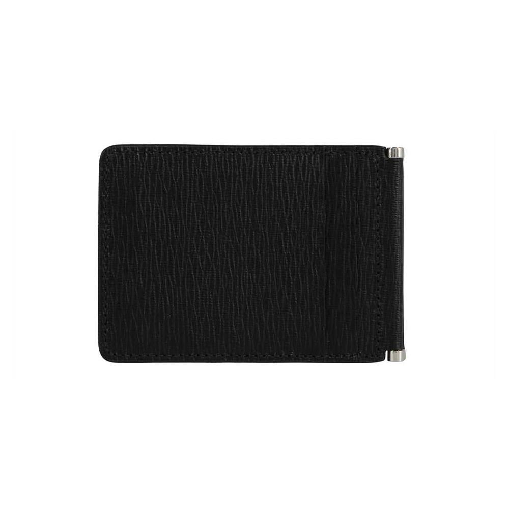 Ferragamo Double Gancini Silver-Tone Leather Card Holder 66 A624 0723881