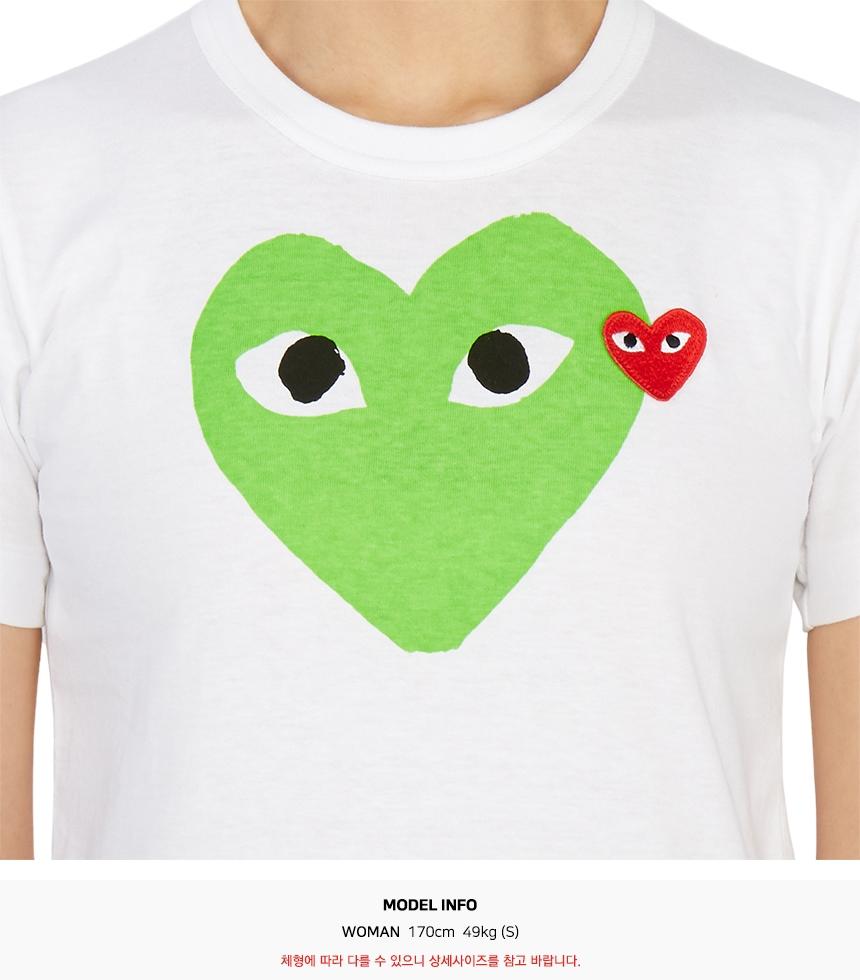 Comme des Garcons Red Heart Patch Short Sleeve T-Shirt Unisex AZ T105 051 3