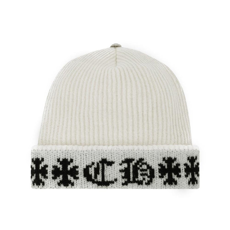 Chrome Hearts Big Daddy Cashmere Beanie White