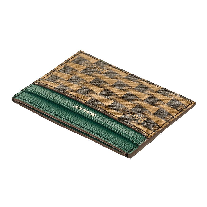 BALLY Logo Print Leather Card Holder for Men PNT C CARD CASE I8I4O