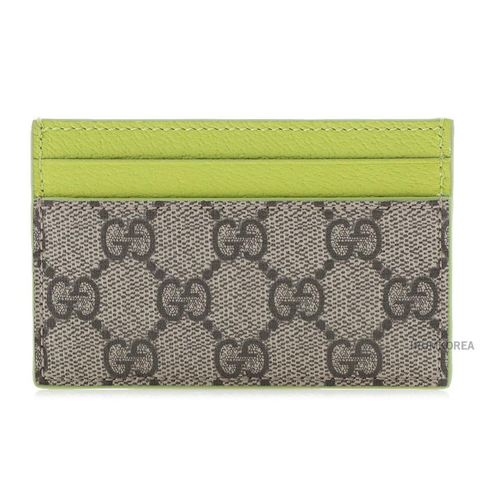 GUCCI Men’s Bicolor GG Logo Leather Card Holder Wallet
