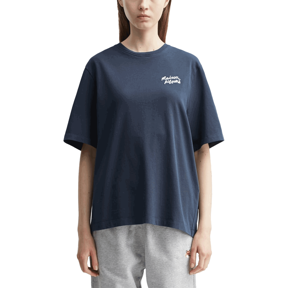 Maison Kitsune Handwriting Logo Women’s Short Sleeve T-Shirt MW00126 KJ0119 P476