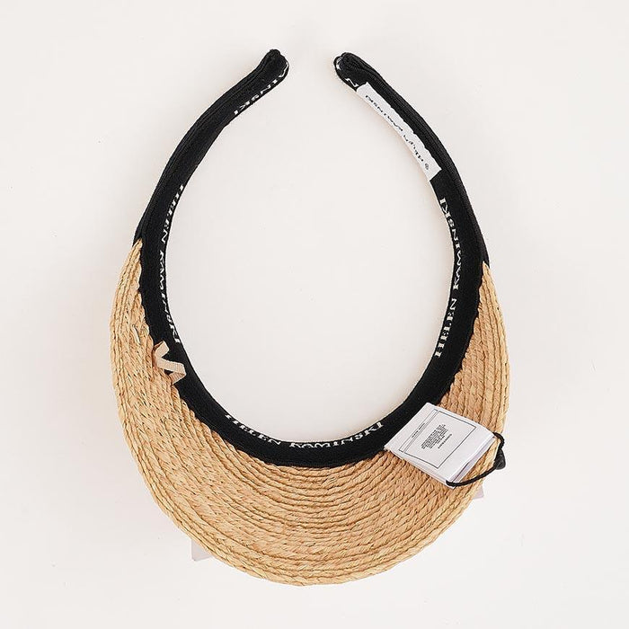 HELEN KAMINSKI Natural Visor Cap Women Bianca 8 Black Logo