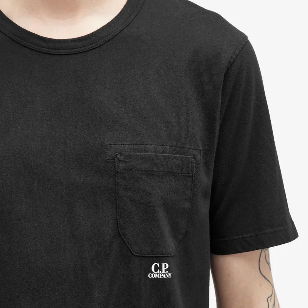 CP Company Pocket Short Sleeve T-Shirt Black Unisex Cotton