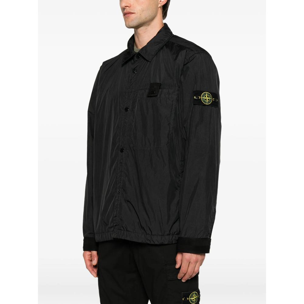 STONE ISLAND Black Bomber Jacket