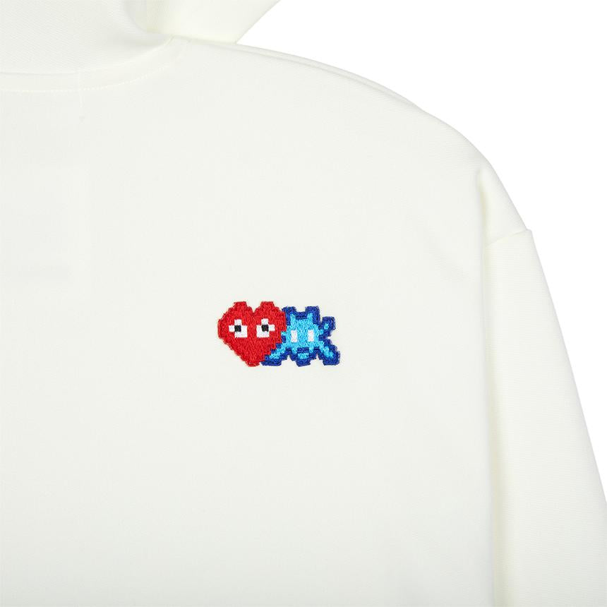 Comme des Garcons Double Wappen Invader Hooded Zip-Up Sweater Unis AZ T334 051 3