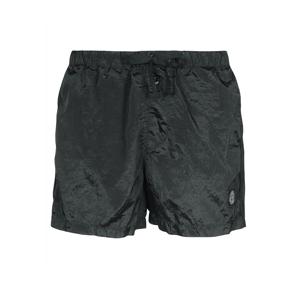 STONE ISLAND Charcoal Logo Swim Shorts for Men