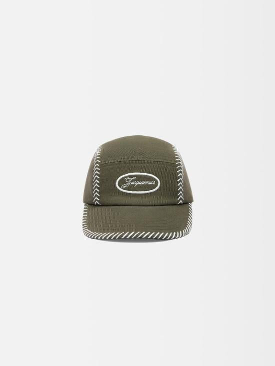 JACQUEMUS Dark Khaki Cotton Baseball Cap ACM00728AW00092580