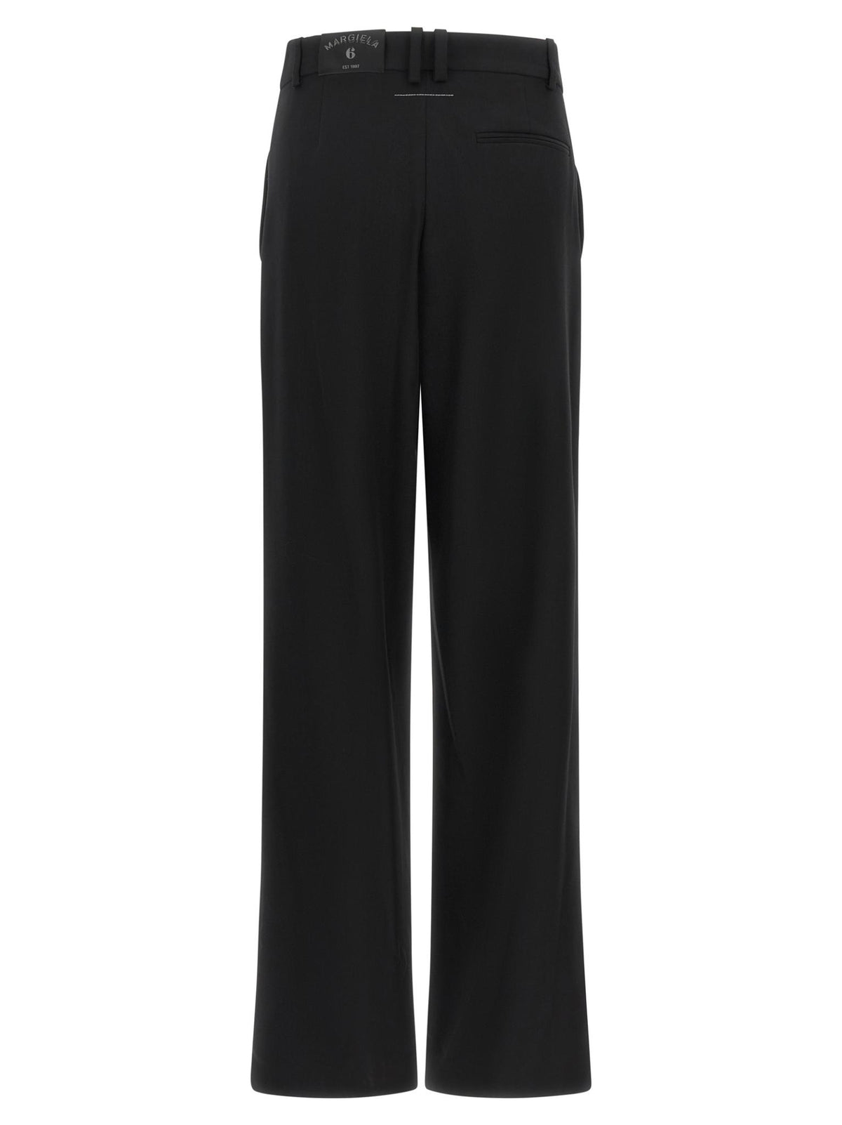 Maison Margiela Black Wool Classic Trousers for Women
