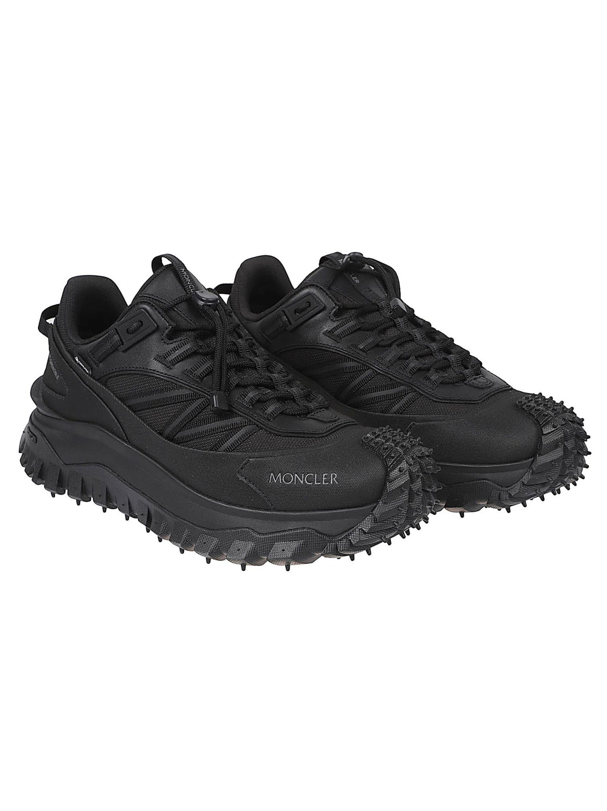 Moncler Leather Low-Top Sneakers for Men Navy