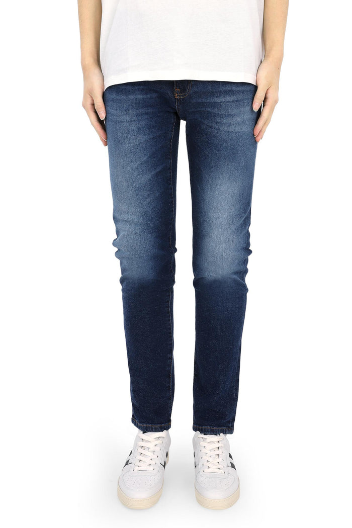 PT TORINO Men’s Washed Denim Jogger Pants Blue