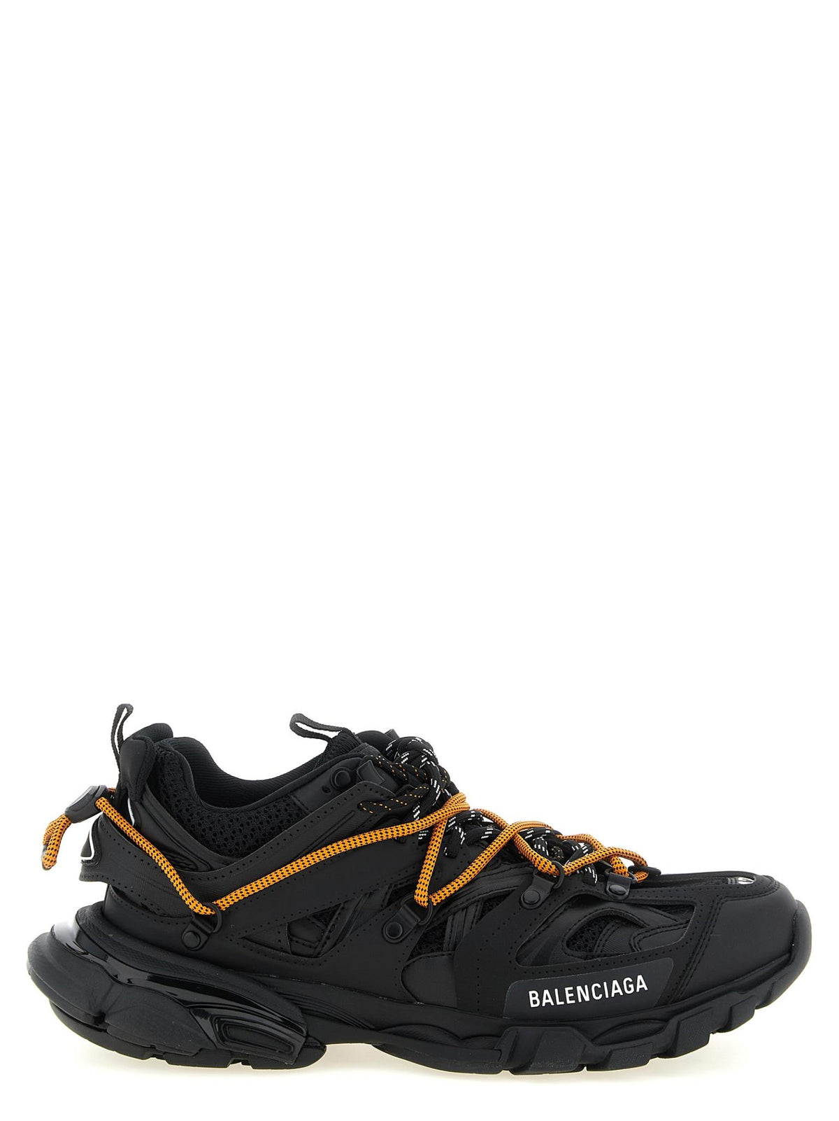 BALENCIAGA Black Leather Low Top Sneakers