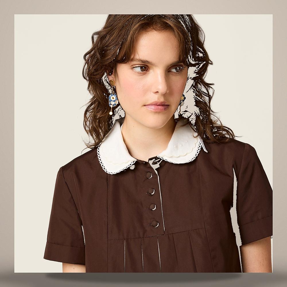 Miu Miu Metal and Leather Earrings 5IO394 2IHE F0F2A
