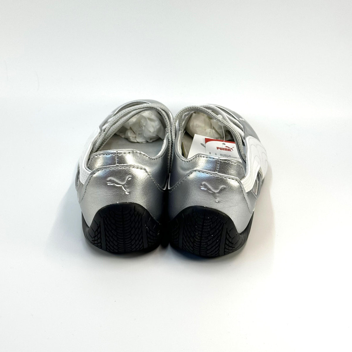 PUMA Speedcat Ballet Metallic Silver White Low-Top Sneakers 401581 01