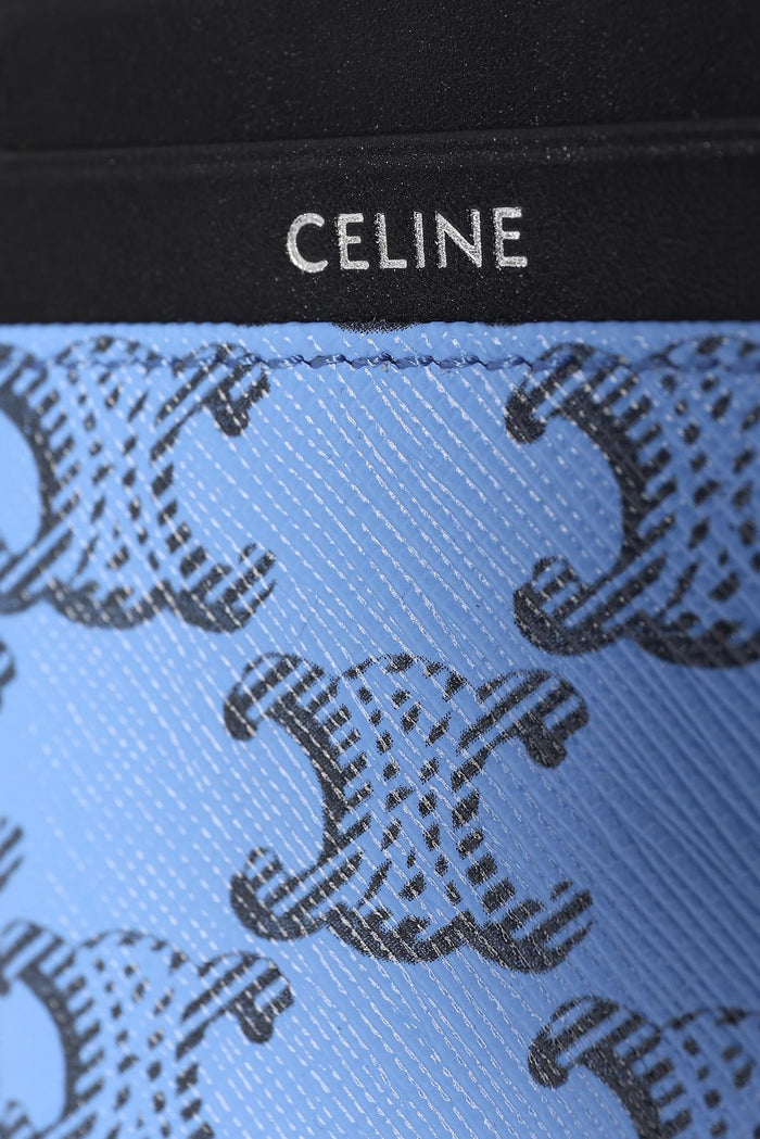 CELINE Triomphe Canvas MagSafe Magnetic Card Holder Ultra Blue