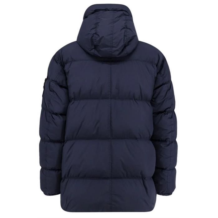 STONE ISLAND Crinkle Reps Hooded Down Puffer Jacket Black Men
