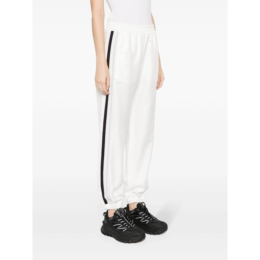 Moncler Logo Trim Jogger Sweatpants Women White