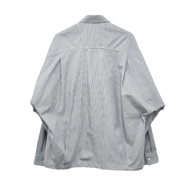 Juun.J Logo Embroidered Striped Long Sleeve Shirt