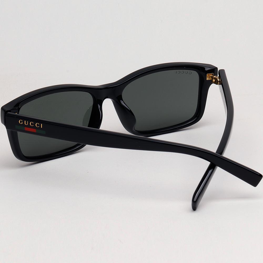 GUCCI Rectangular Acetate Sunglasses Unisex Asian Fit Black GG1986 SA 001