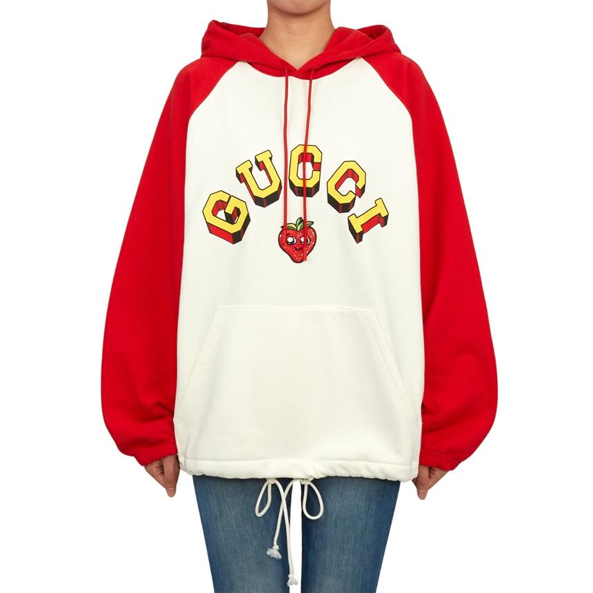 GUCCI Women’s Hooded Sweatshirt Ivory Cotton Hoodie