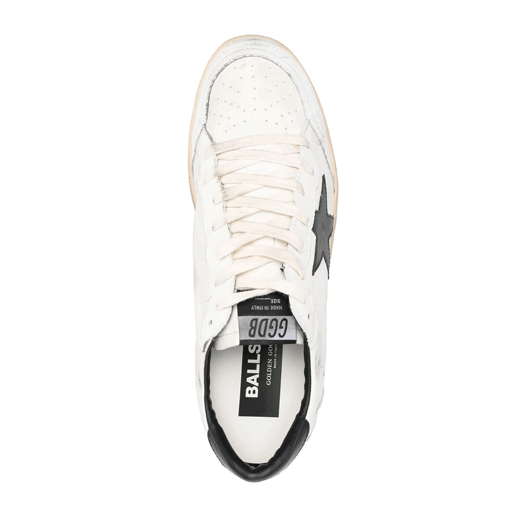 GOLDEN GOOSE Ball Star Men’s Low-Top Sneakers White Leather