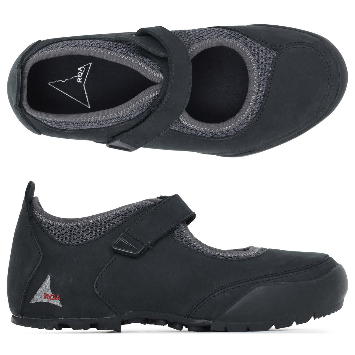 ROA Black Gray LOIE Strap Low-Top Sneakers NBUW1389LE163 MTY0001