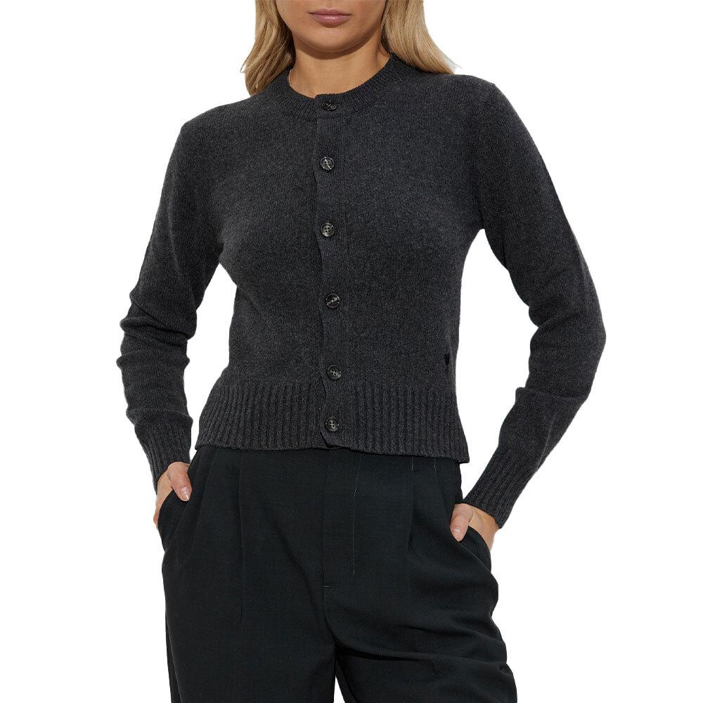 AMI Cashmere Crewneck Cardigan Womens FKC364 005 020